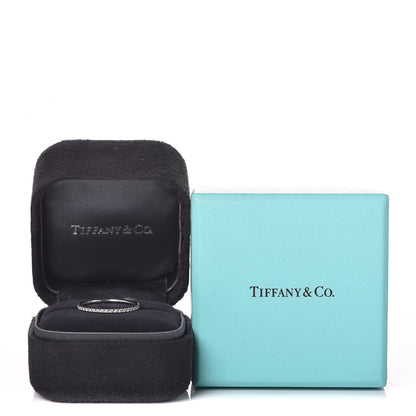 Tiffany 18K White Gold Diamond Metro Band Ring 52 6 5 of 5