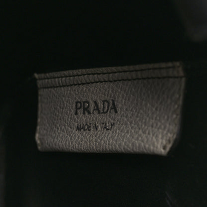Prada Vitello Daino Soft Small Dynamique Hobo Talco Black 5 of 7