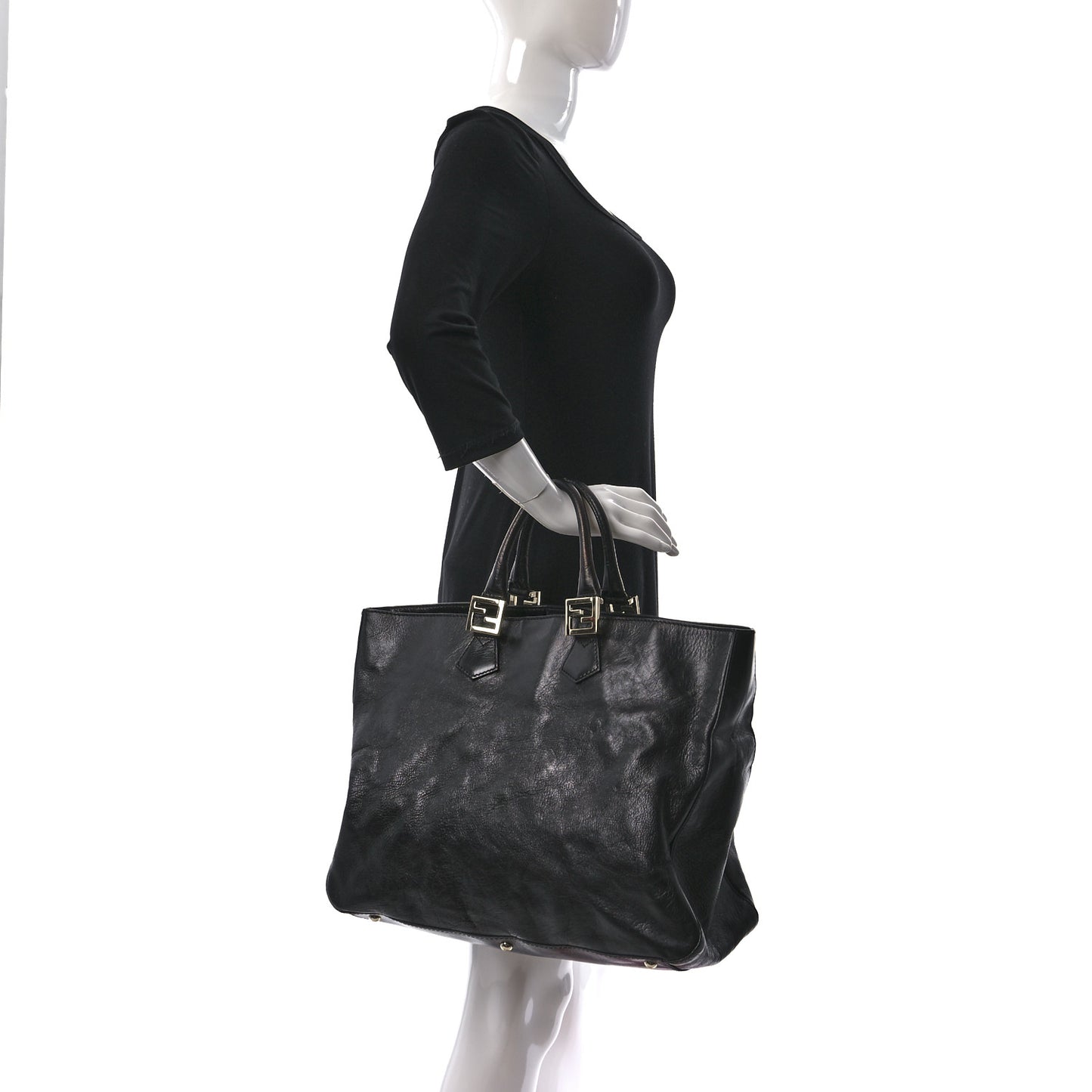 Vitello Acqua Large Twins Tote Black