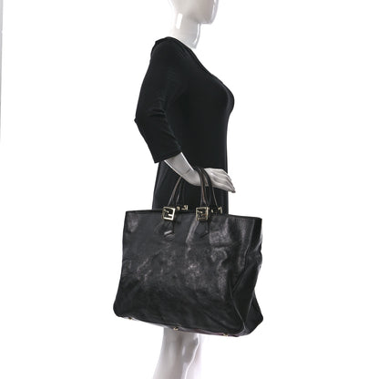 Fendi Vitello Acqua Large Twins Tote Black 2 of 8