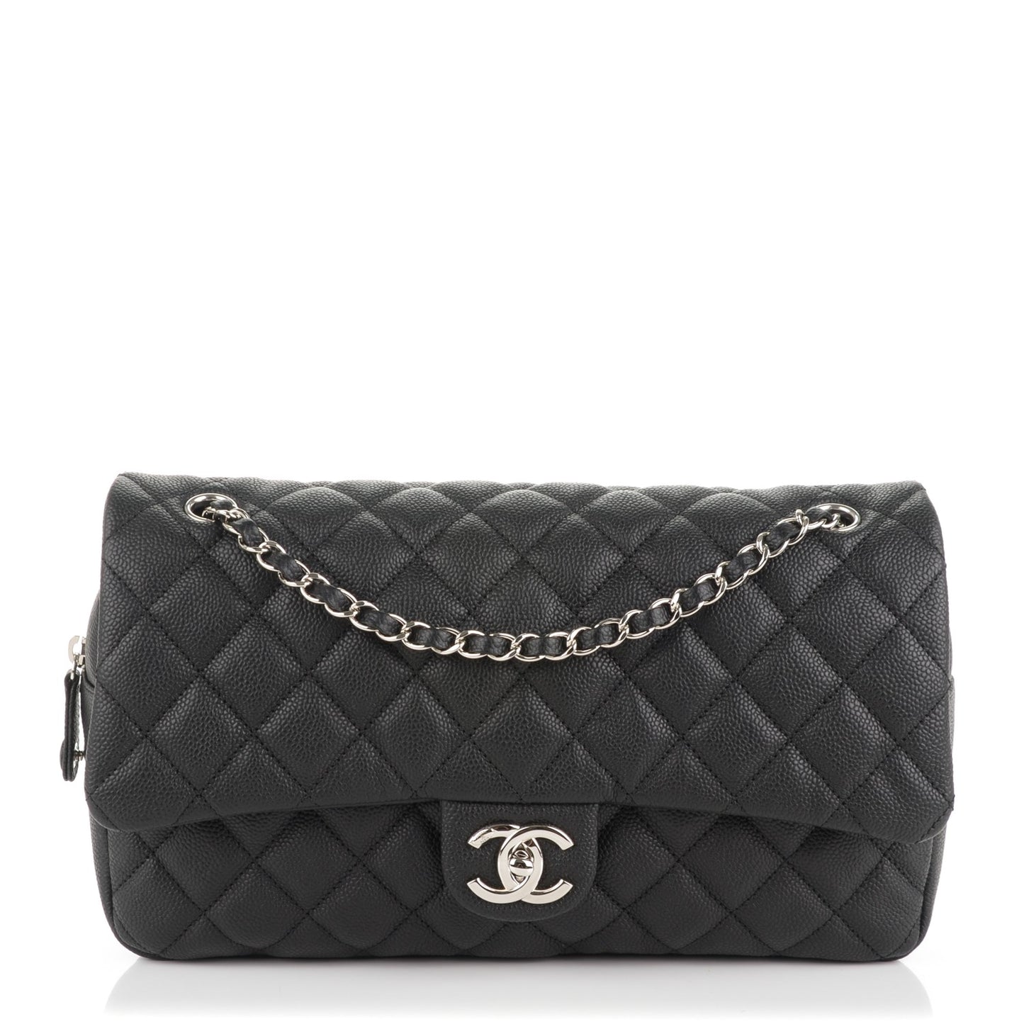 Caviar Quilted Jumbo Easy Flap Black