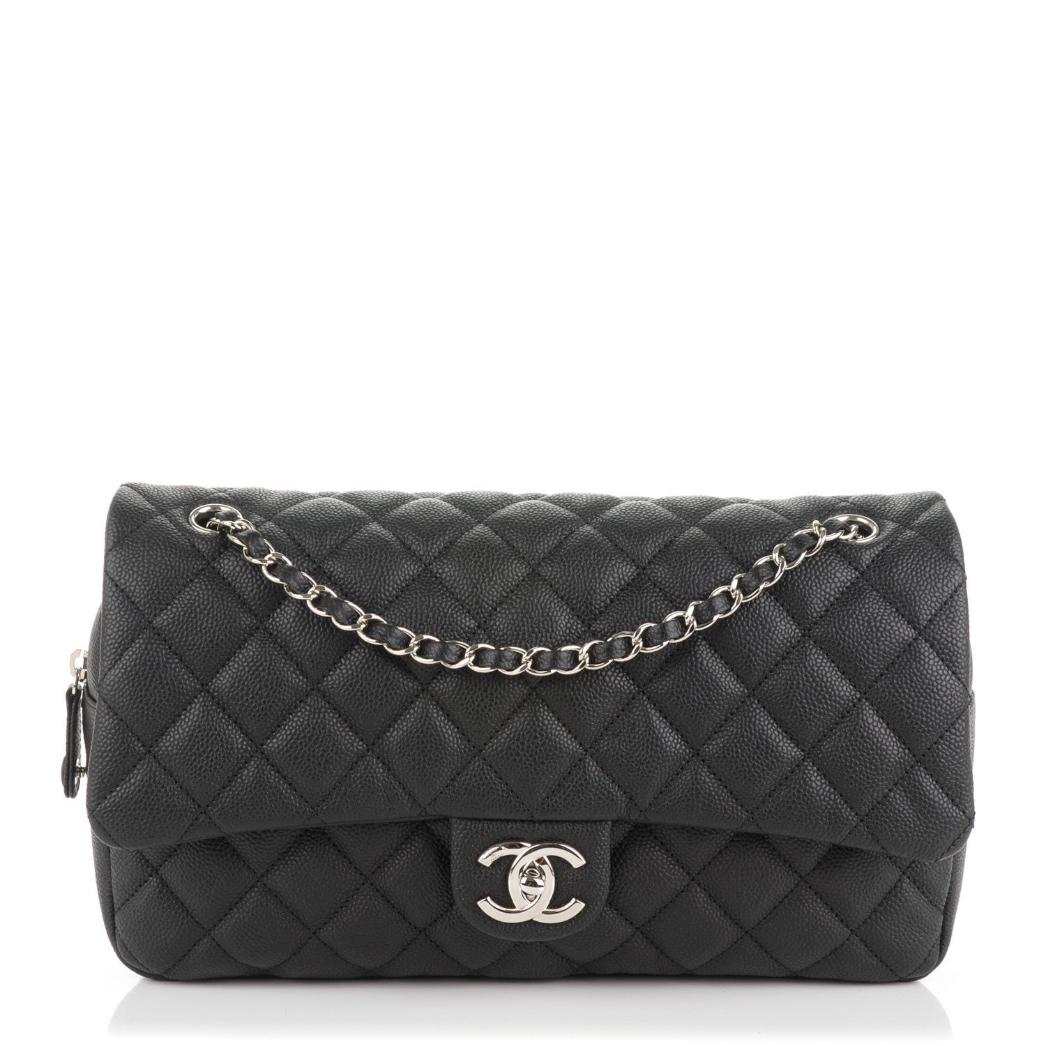 Chanel Caviar Quilted Jumbo Easy Flap Black 1 of 7