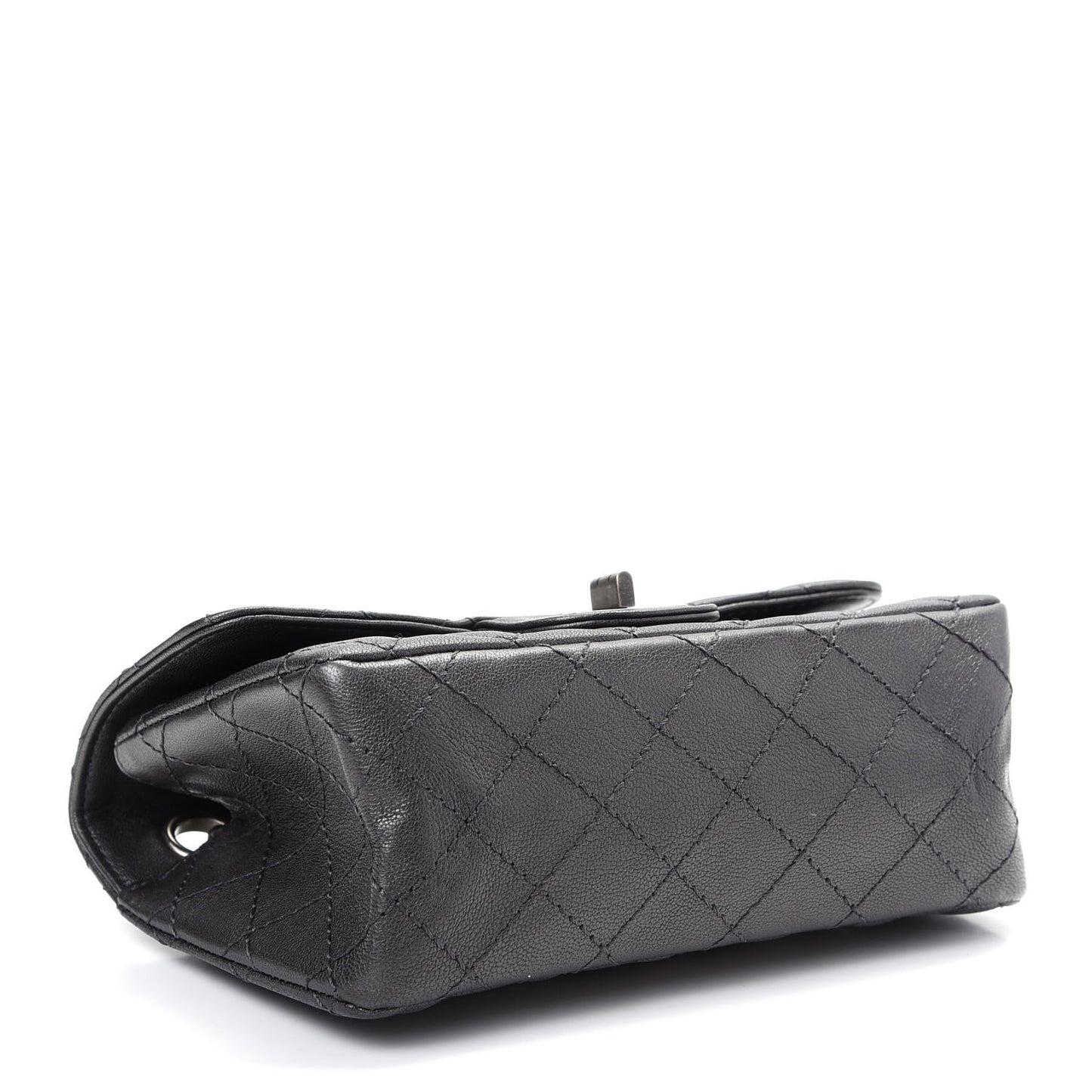 Sheepskin Quilted 2.55 Reissue Mini Flap Dark Grey