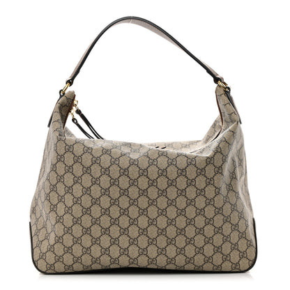 Gucci GG Supreme Monogram Large Linea A Hobo Light Brown 1 of 12