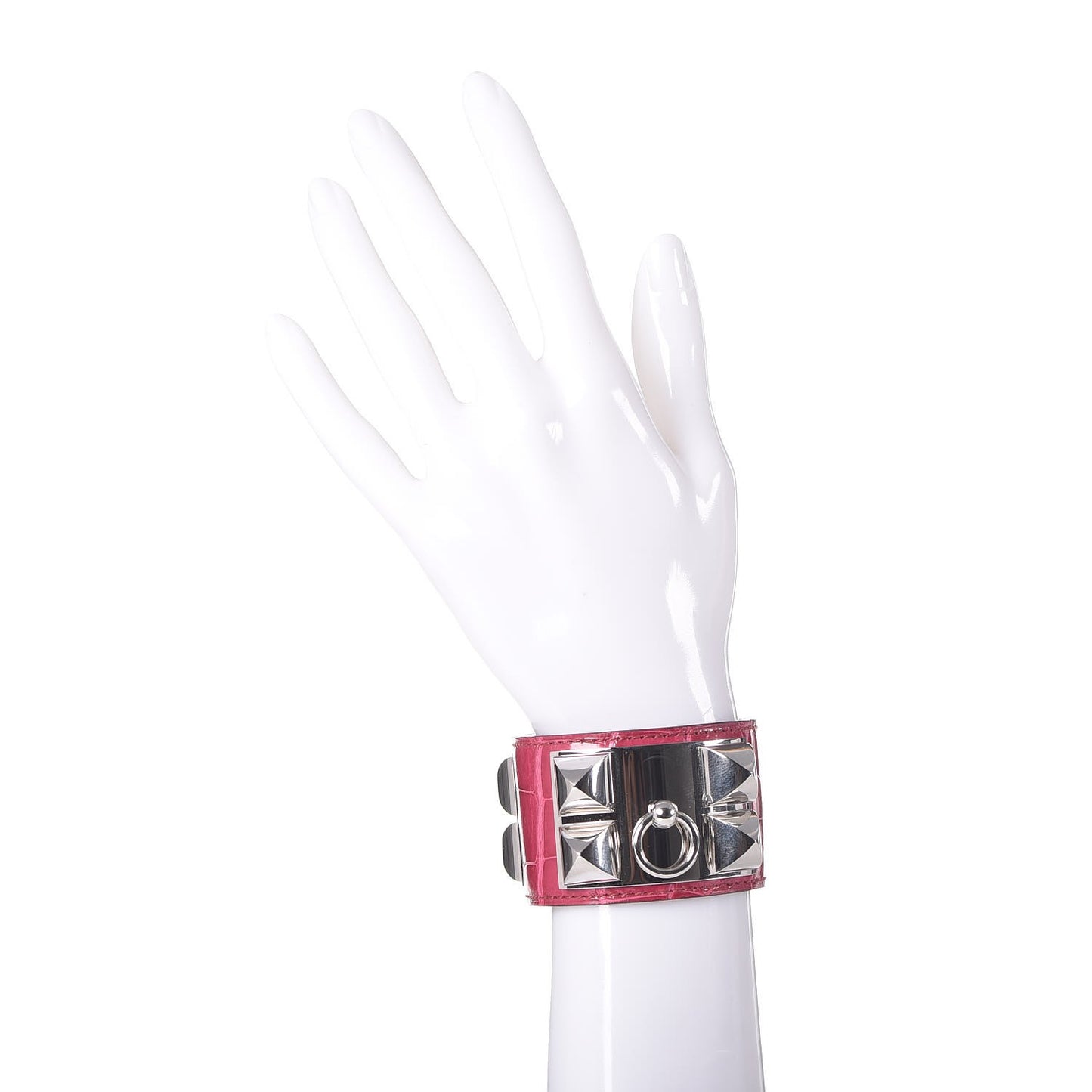 Shiny Alligator Collier De Chien CDC Bracelet S Fuchsia