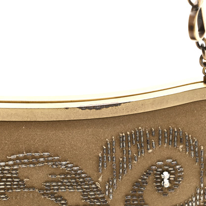 Christian Dior Canvas Calfskin Beaded Embroidered Mini Frame Saddle  Beige 10 of 10