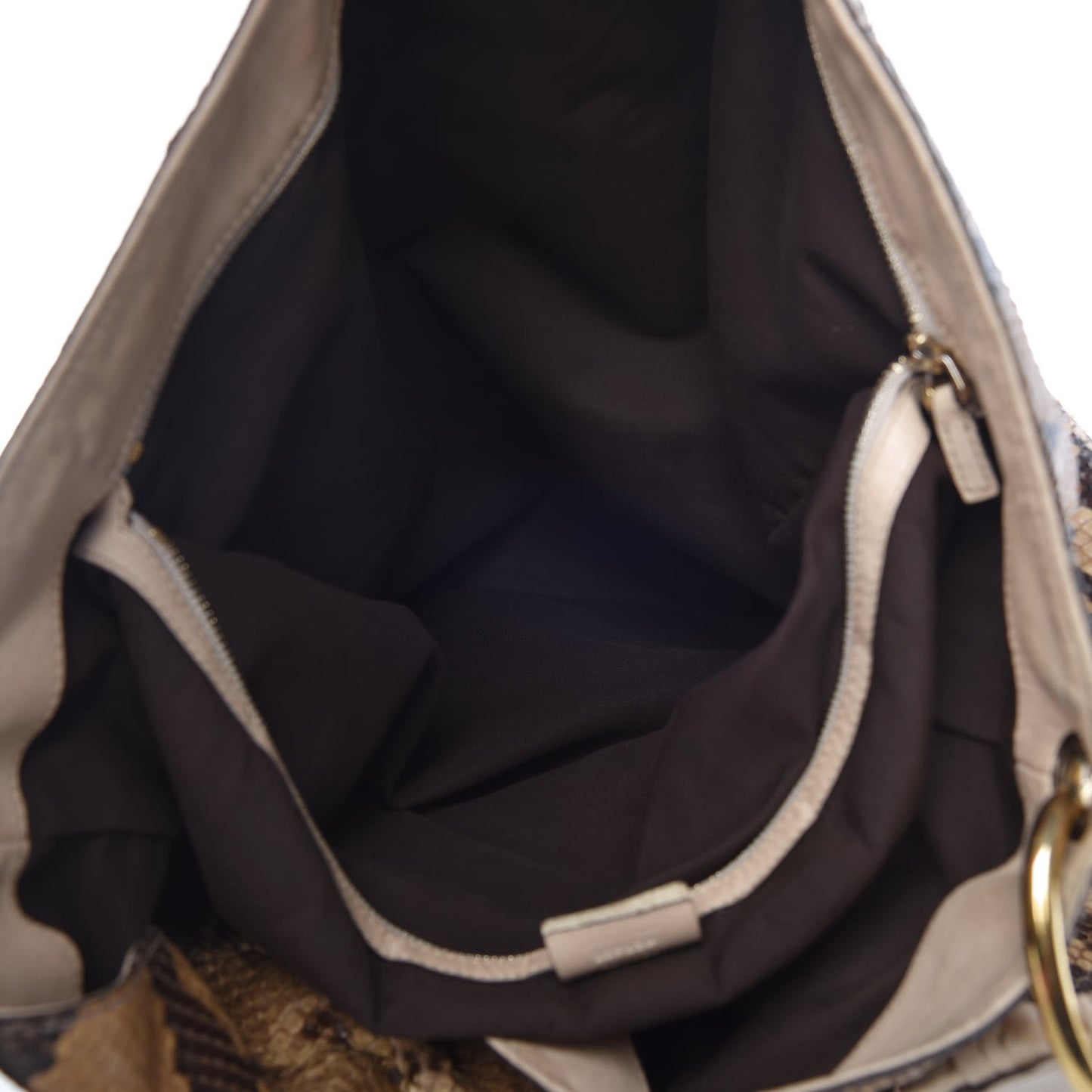 Python Large Sabrina Hobo Brown