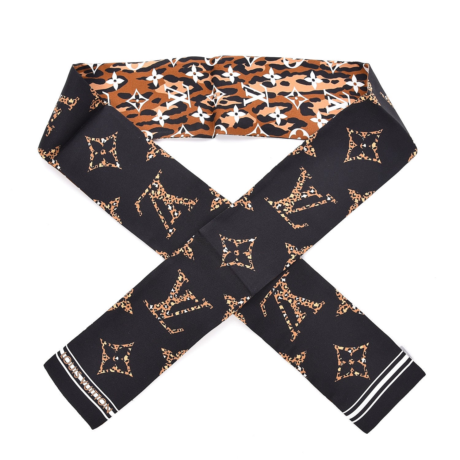 Louis Vuitton Silk Monogram Giant Jungle Bandeau Black 1 of 4