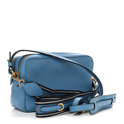 Prada Vitello Daino Medium Double Zip Shoulder Bag Mare 3 of 12