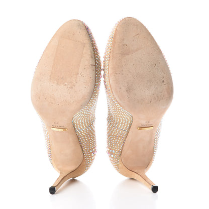 Gucci Suede Crystal Jennifer Pumps 39 Natural 7 of 12