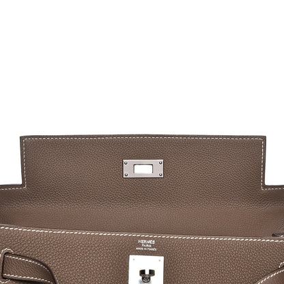 Hermes Togo Kelly Retourne 28 Etoupe 28 of 36