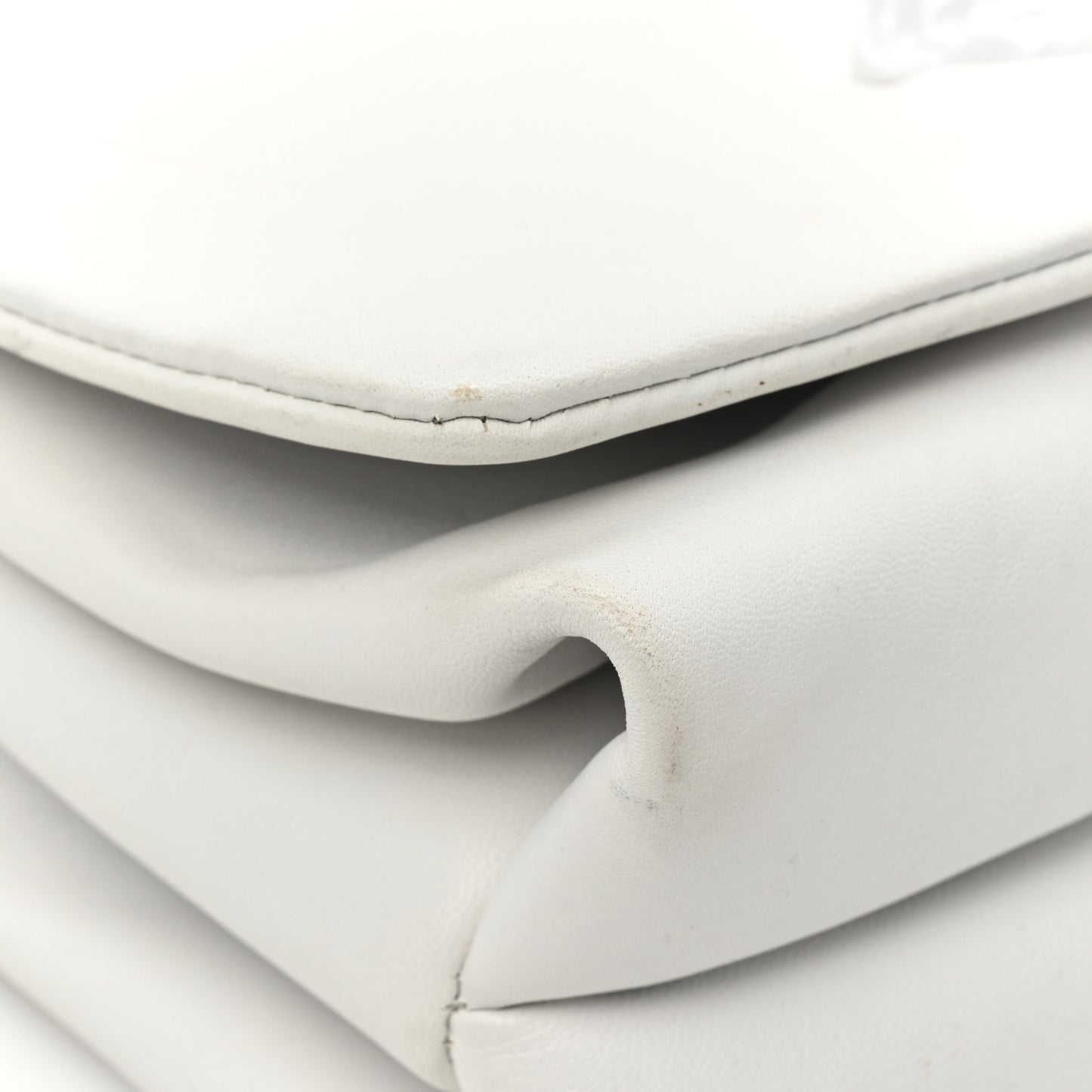 Palazzo Medusa Flap Bag White