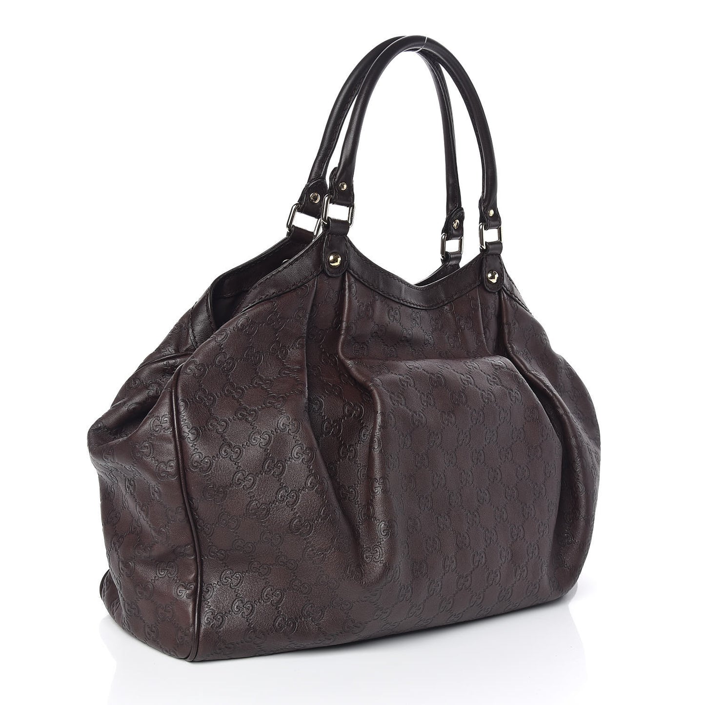 Guccissima Signature Large Sukey Tote Chocolate