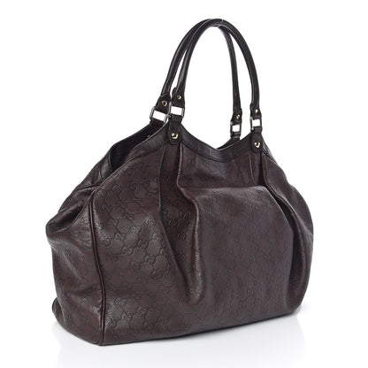 Gucci Guccissima Signature Large Sukey Tote Chocolate 3 of 9
