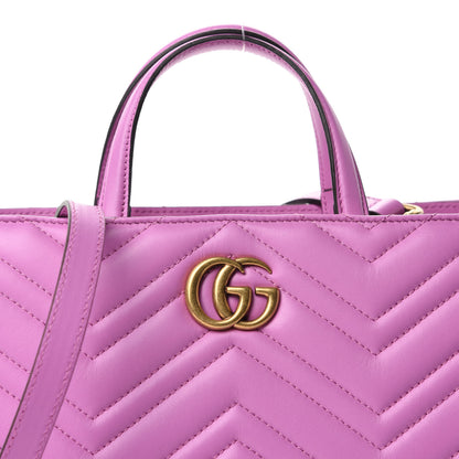 Gucci Calfskin Matelasse Small GG Marmont Tote Candy Mousse 10 of 10