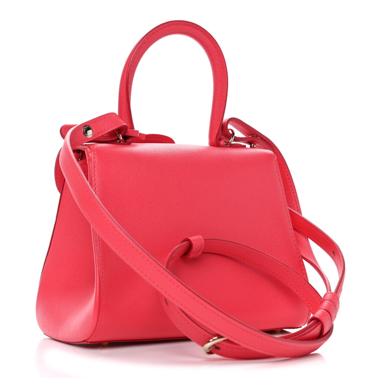 Delvaux Grained Calfskin Mini Brillant Satchel Coral 2 of 5