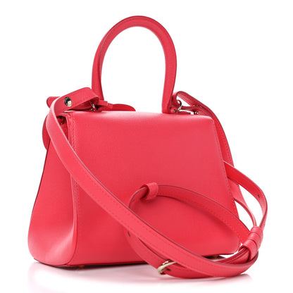Delvaux Grained Calfskin Mini Brillant Satchel Coral 2 of 5