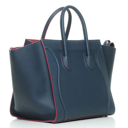 Celine Baby Grained Calfskin Medium Phantom Luggage Steel Blue 3 of 8