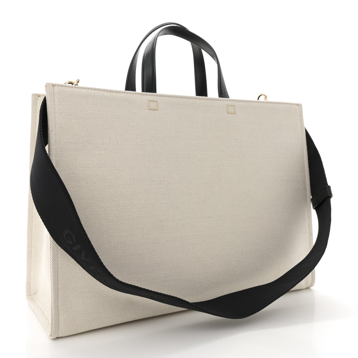 Canvas Medium Tote Beige Black