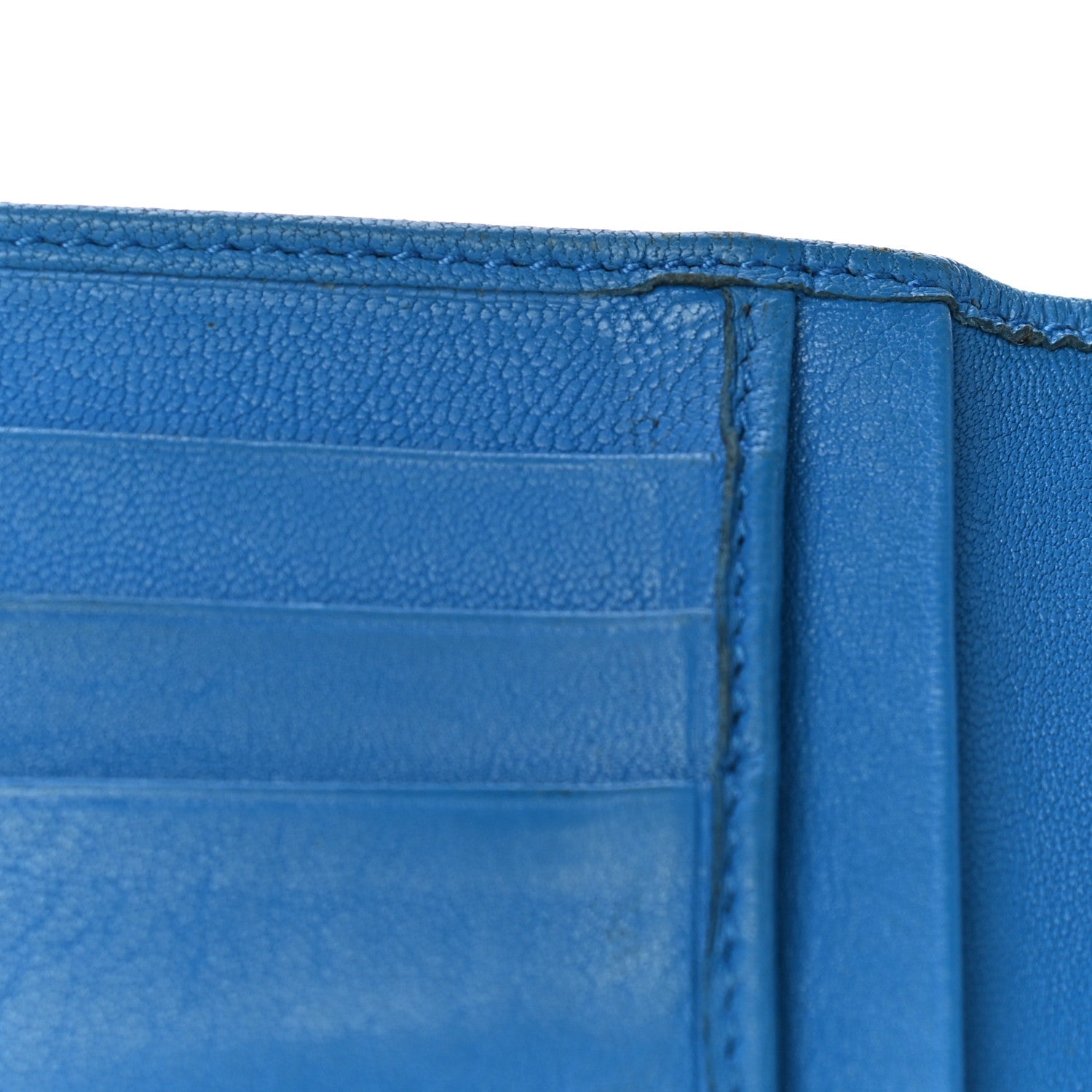 Bottega Veneta Nappa Intrecciato Bi-Fold Wallet Blue 12 of 19