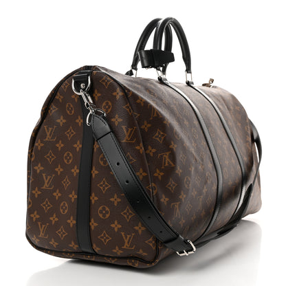 Louis Vuitton Monogram Macassar Keepall Bandouliere 55 2 of 9