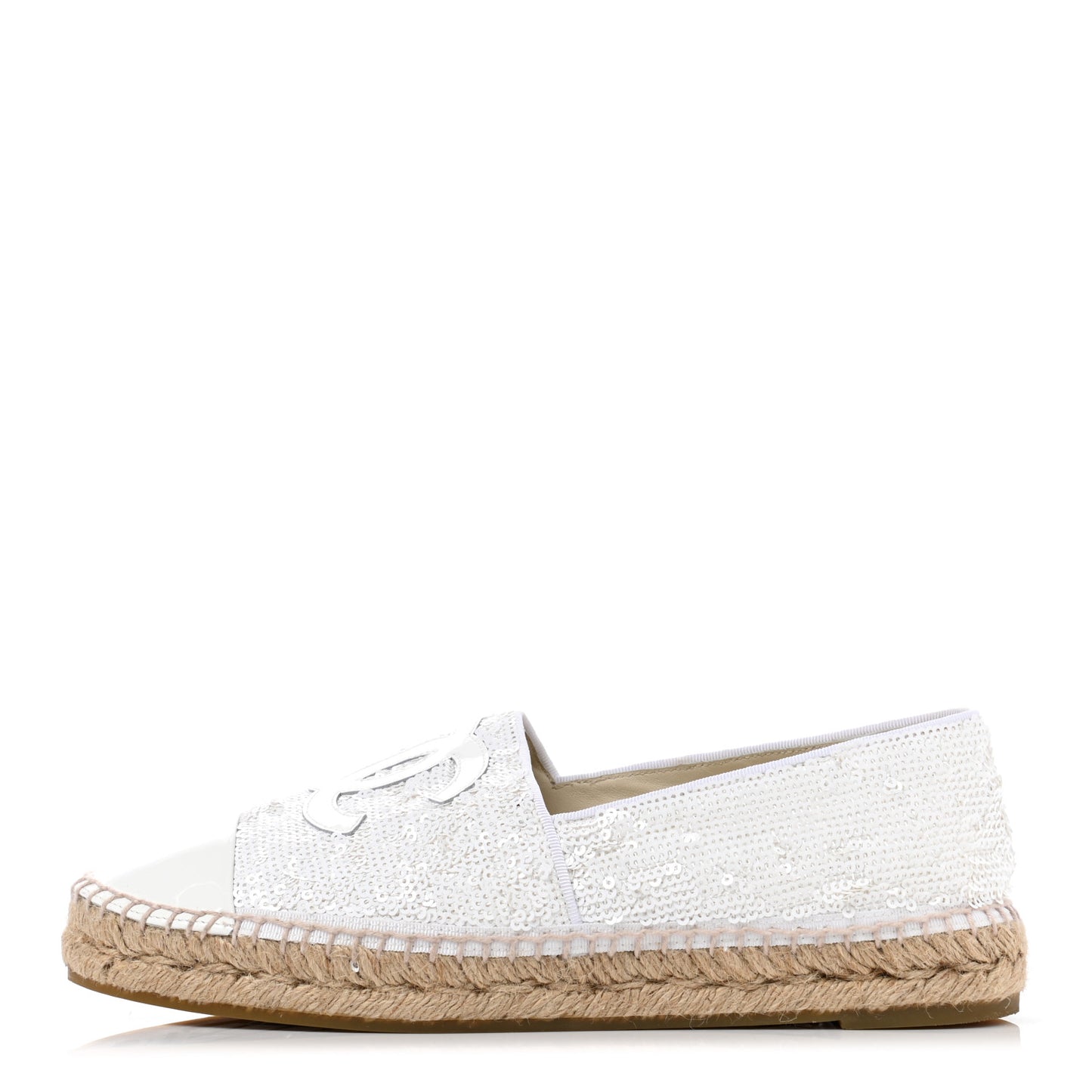Patent Sequin CC Espadrilles 40 White