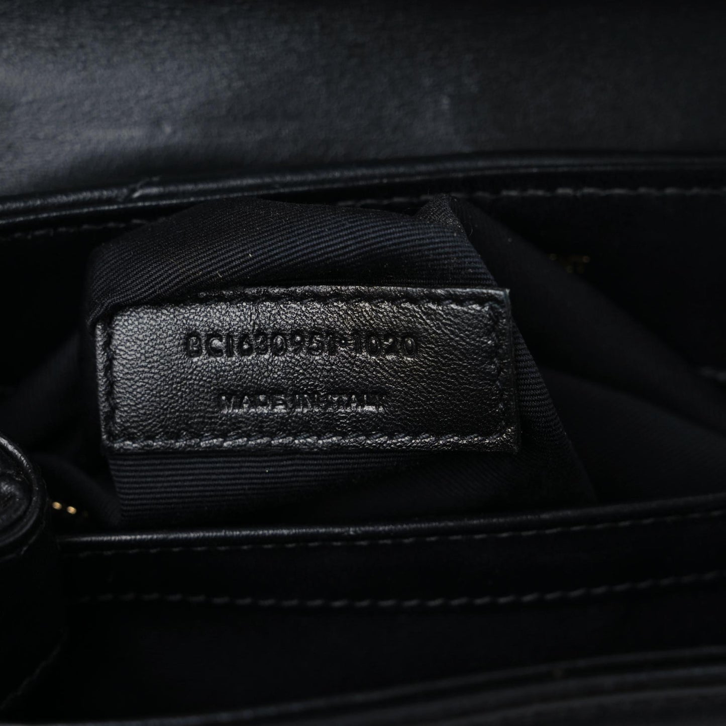 Calfskin Y Quilted Monogram Toy Loulou Crossbody Bag Black