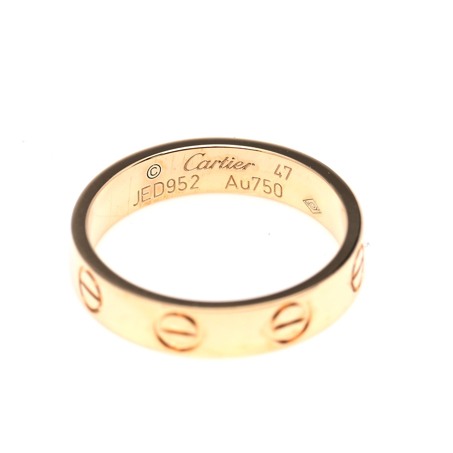 Cartier 18K Yellow Gold 3.5mm LOVE Wedding Band Ring 47 4 4 of 7