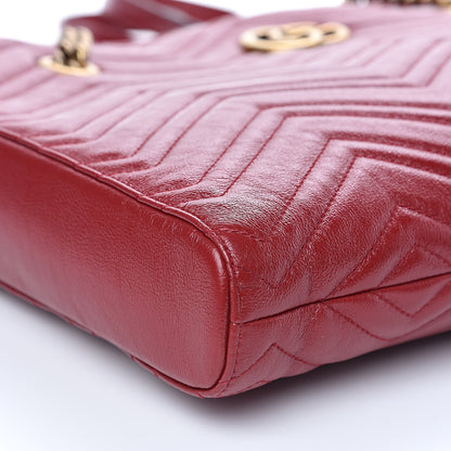 Gucci Azalea Calfskin Matelasse Medium GG Marmont Slim Tote Romantic Cerise 8 of 10