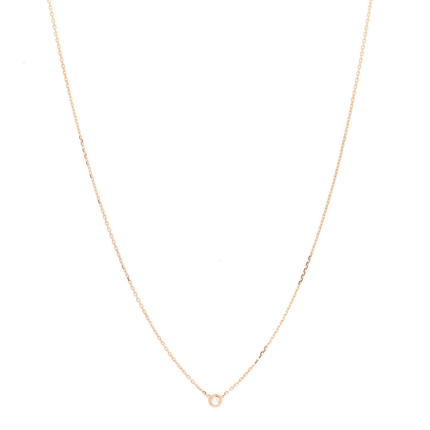 18K Pink Gold Diamond XS D'Amour Pendant Necklace