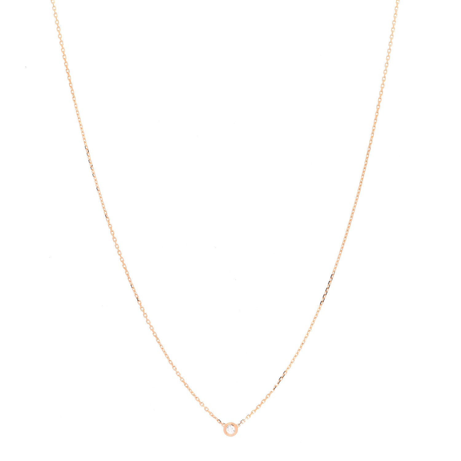 Cartier 18K Pink Gold Diamond XS D'Amour Pendant Necklace 1 of 6