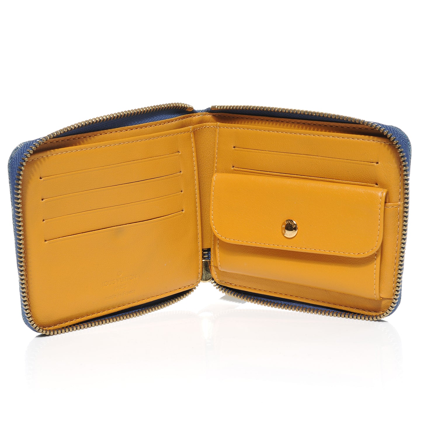Denim Zip Compact Wallet