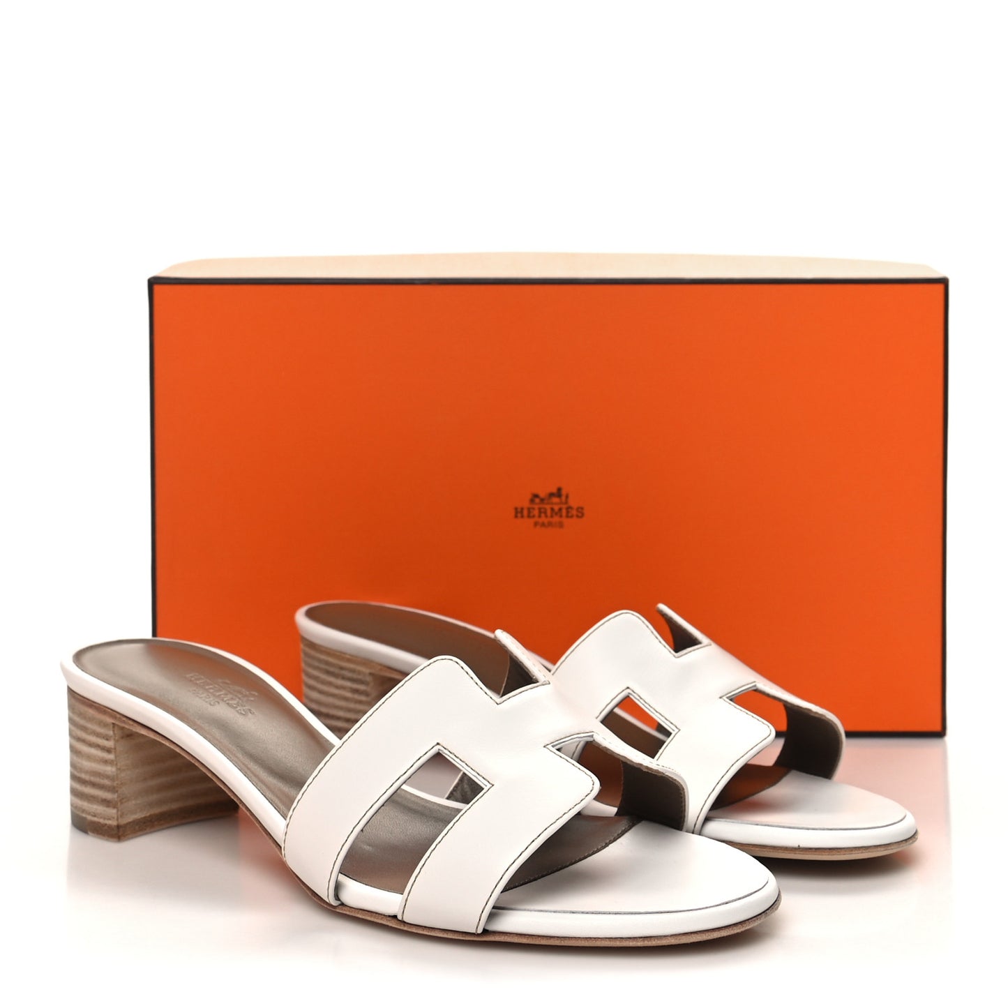 Calfskin Oasis Sandals 37 White