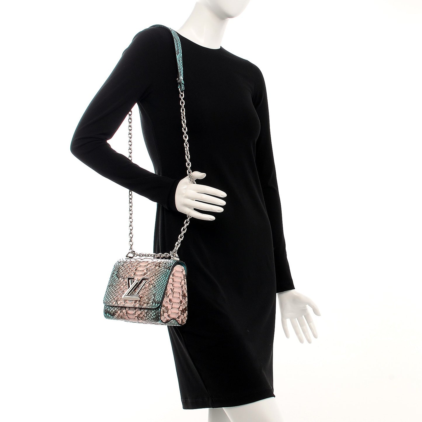 Python Twist Shoulder Bag PM Rose