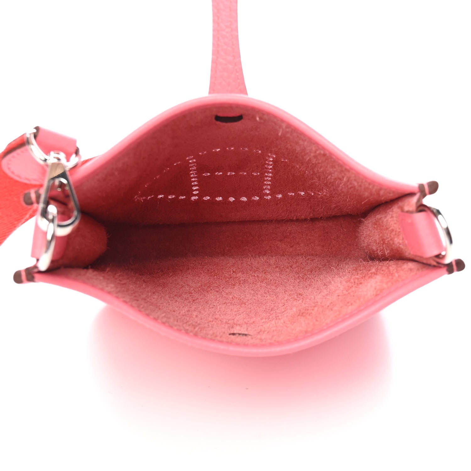 Hermes Taurillon Clemence Amazone Evelyne TPM Rose Azalee Rouge Pivoine 5 of 9