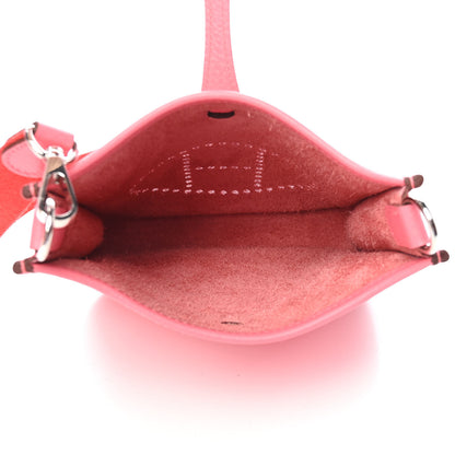 Hermes Taurillon Clemence Amazone Evelyne TPM Rose Azalee Rouge Pivoine 5 of 9