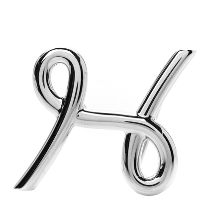 Hermes Palladium 24mm H Cursives Belt Buckle 1 of 3