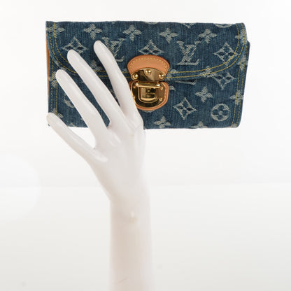 Louis Vuitton Denim Amelia Wallet Blue 2 of 8