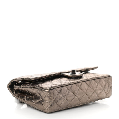 Chanel Metallic Aged Calfskin Quilted 2.55 Reissue 226 Flap Pewter 5 of 20