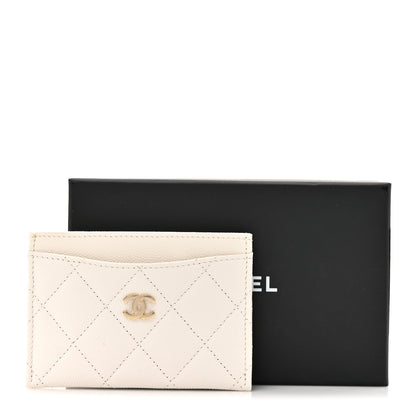 Chanel Caviar Quilted Card Holder White 9 of 9