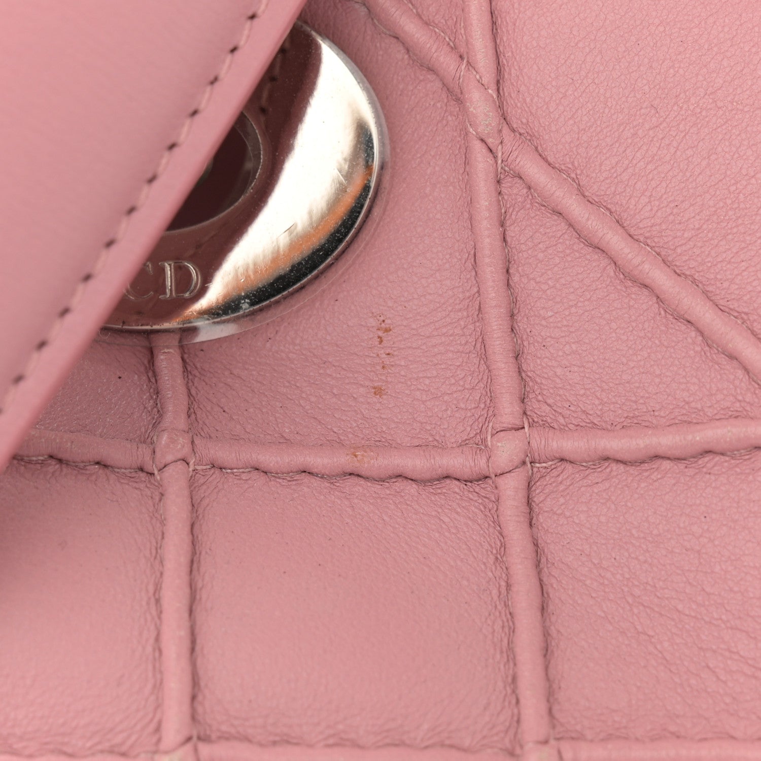 Christian Dior Lambskin Cannage Granville Polochon Light Pink 12 of 15