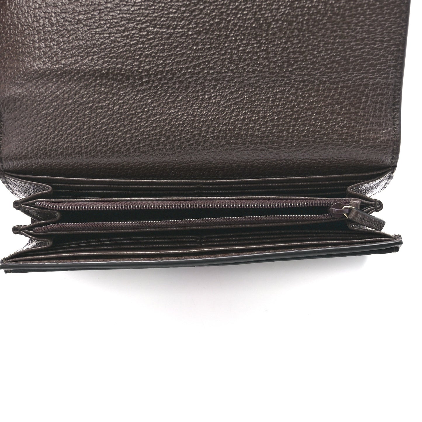GG Supreme Monogram Web Ophidia Continental Wallet Brown