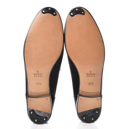 Gucci Satin Jordaan Womens Loafers 37.5 Black 7 of 12