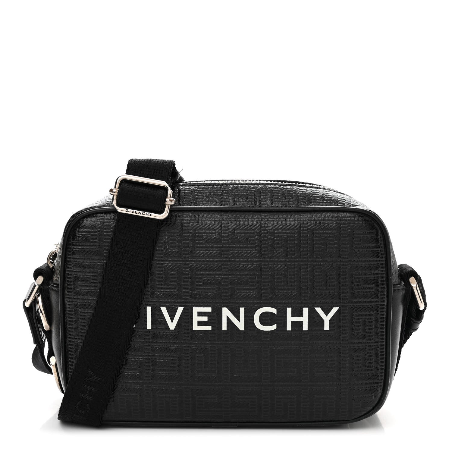 Givenchy Coated Canvas Logo Embossed G Essentials Camera Bag Black 1 of 12