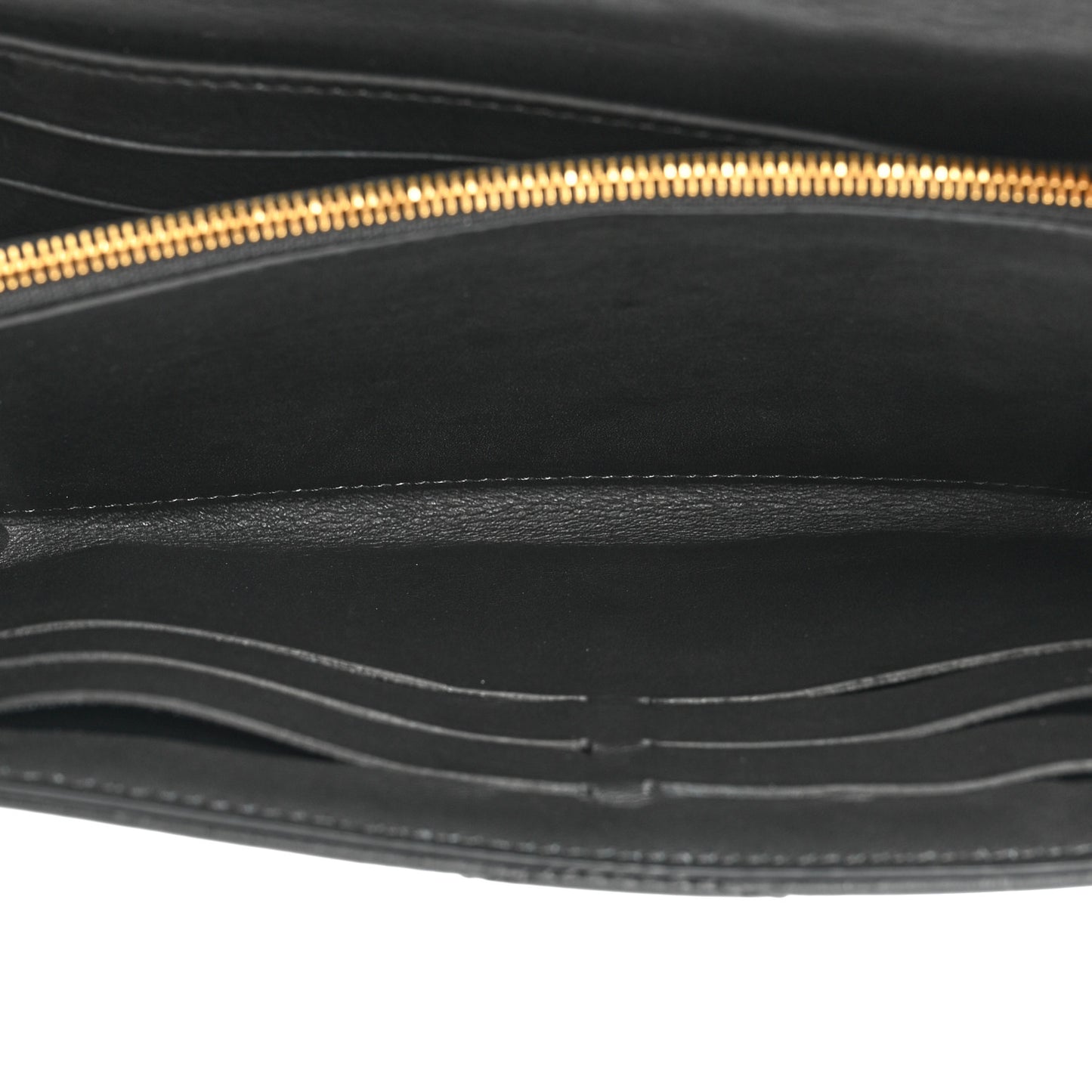 Calfskin Love Lock New Wave Long Wallet Black