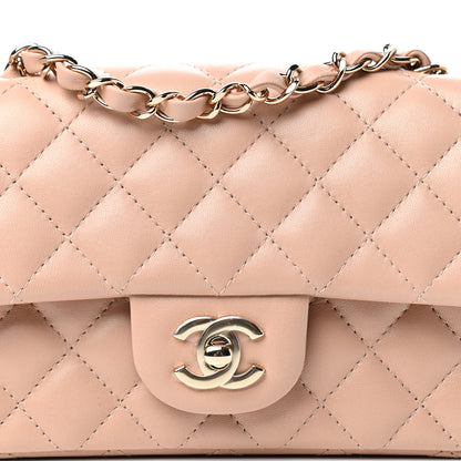 Chanel Lambskin Quilted Mini Rectangular Flap Beige 10 of 10