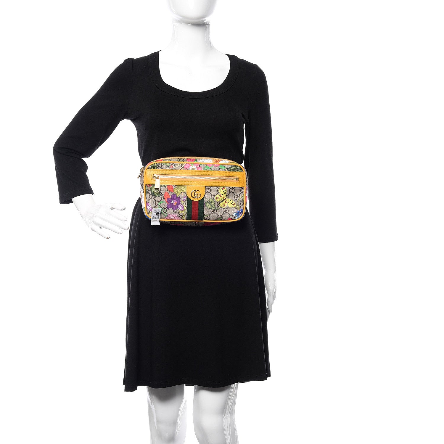 Gucci GG Supreme Monogram Flora Medium Ophidia Belt Bag Beige Multicolor Crop 2 of 7