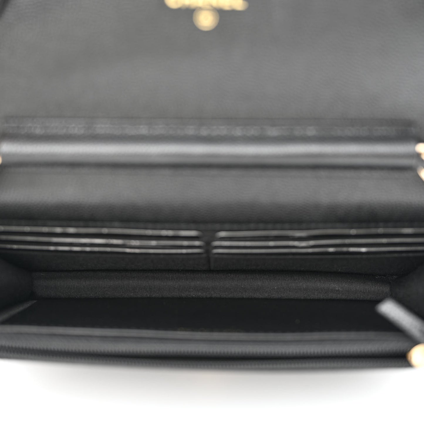 Caviar Quilted French New Wave Chain CC Wallet On Chain WOC Black