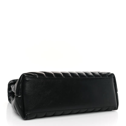 Saint Laurent Calfskin Y Quilted Monogram Medium Loulou Chain Satchel Black 4 of 9