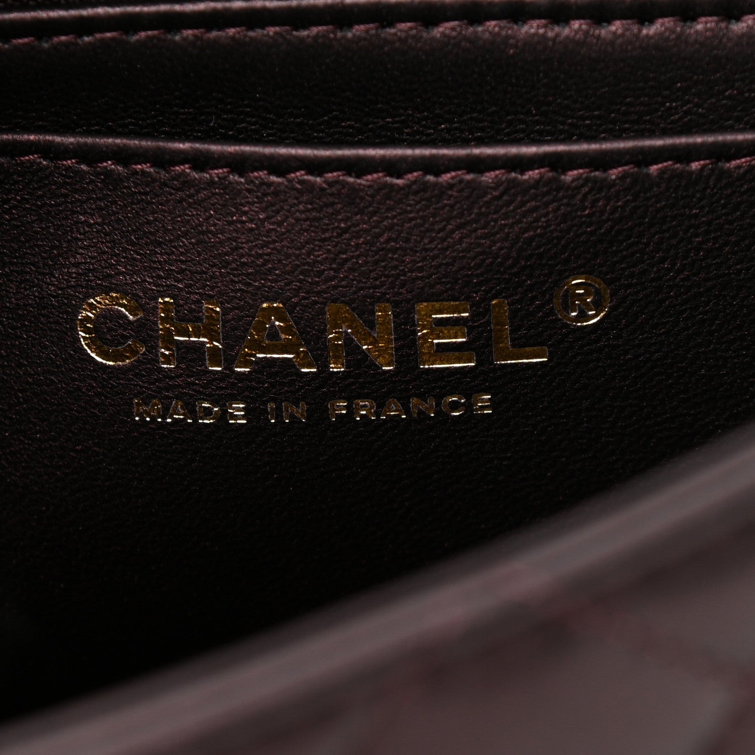 Chanel Iridescent Lambskin Quilted Mini Top Handle Rectangular Flap Burgundy 6 of 11